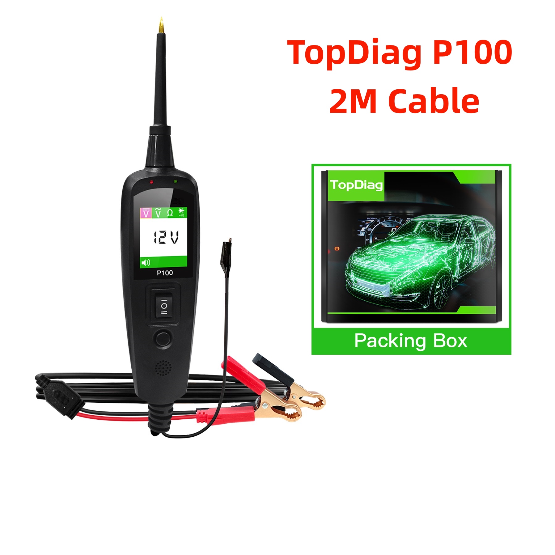 Car Diagnostic Tool - TopDiag P100 2M Tester obwodów elektrycznych