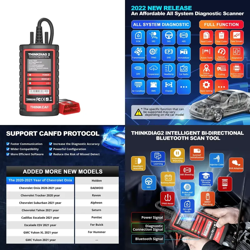 Car Diagnostic Tool - Thinkdiag 2 Narzędzie Diagnostyczne OBD2 Skaner