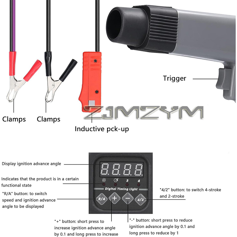 Cyfrowy miernik zapłonu 12V z  – Timing Light Gun recenzja i cena